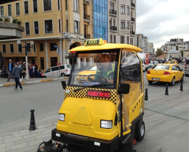 Beyolu Belediyesi Taksim Meydan`nda `Spre Taksi` Dnemi Balatt
