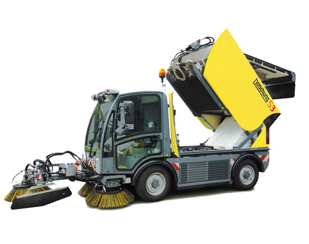 4 Tekerden Hareketli Yol sprge Arac Boschung Compact Sweeper S3