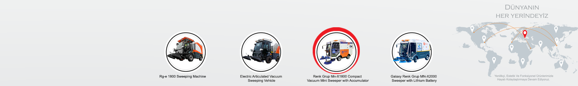 Renk Grup MN-X1800 Compact Vacuum Mini Sweeper with Accumulator